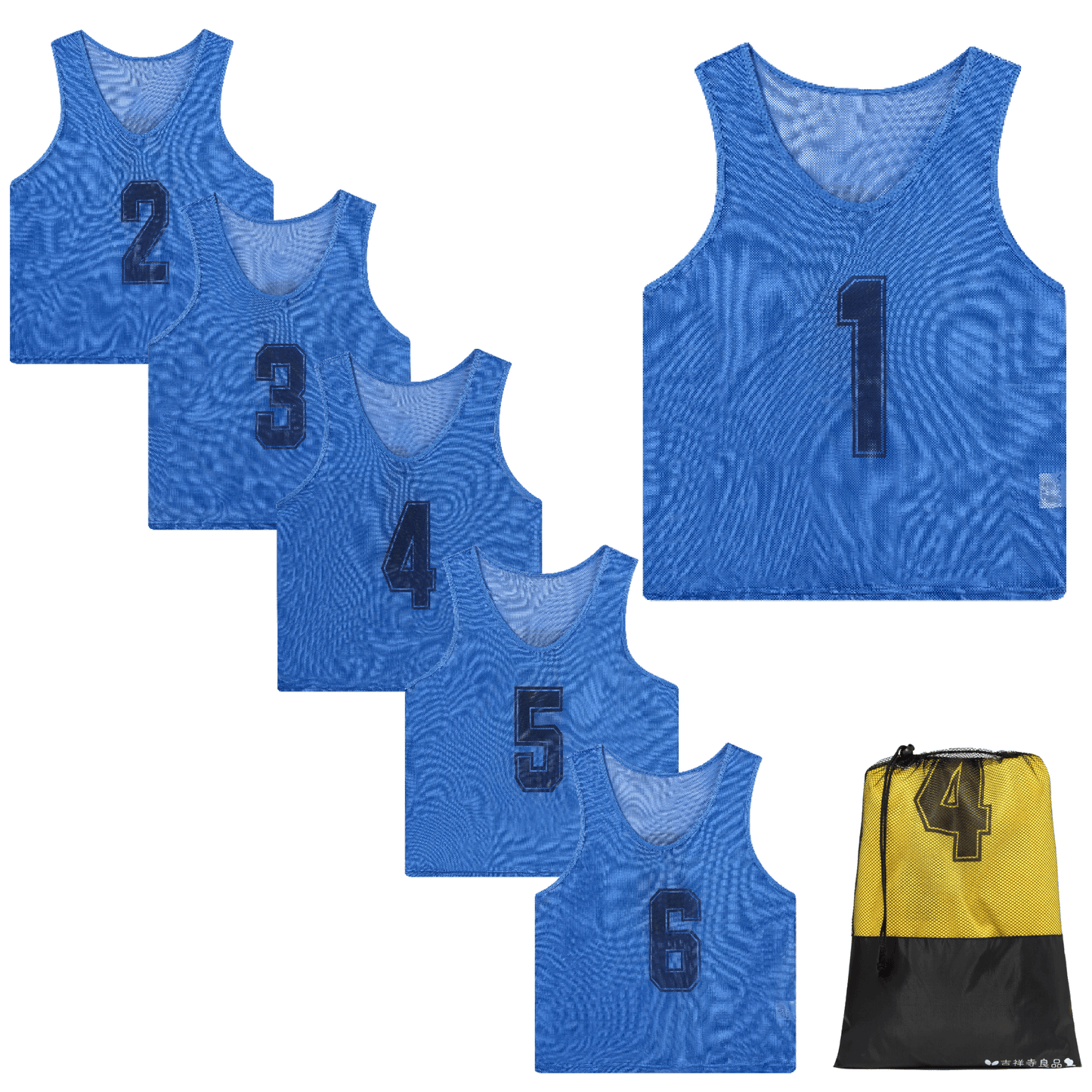 [Kichijoji Ryohin] Bibs Heat stroke prevention lightweight super comfortable mesh 70g SUPER COOL thin type 6-piece set Numbered