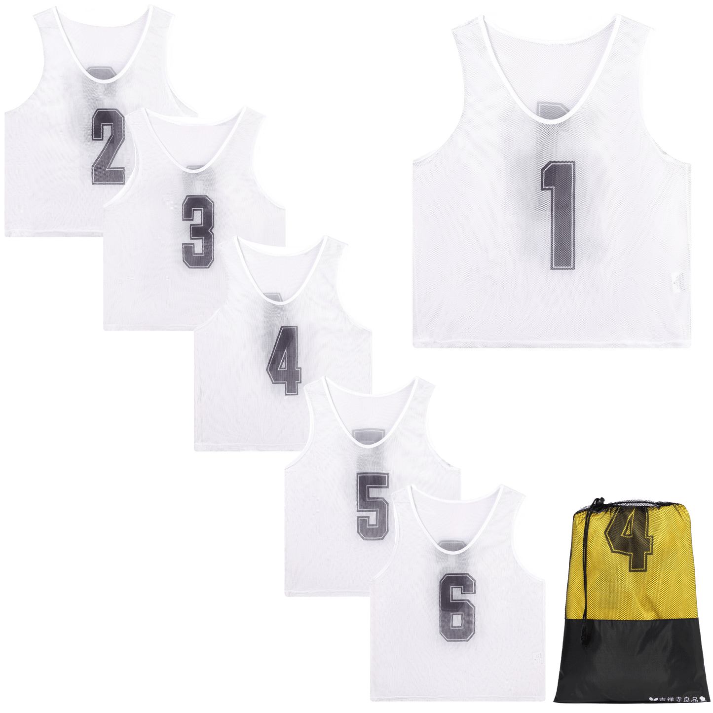 [Kichijoji Ryohin] Bibs Heat stroke prevention lightweight super comfortable mesh 70g SUPER COOL thin type 6-piece set Numbered