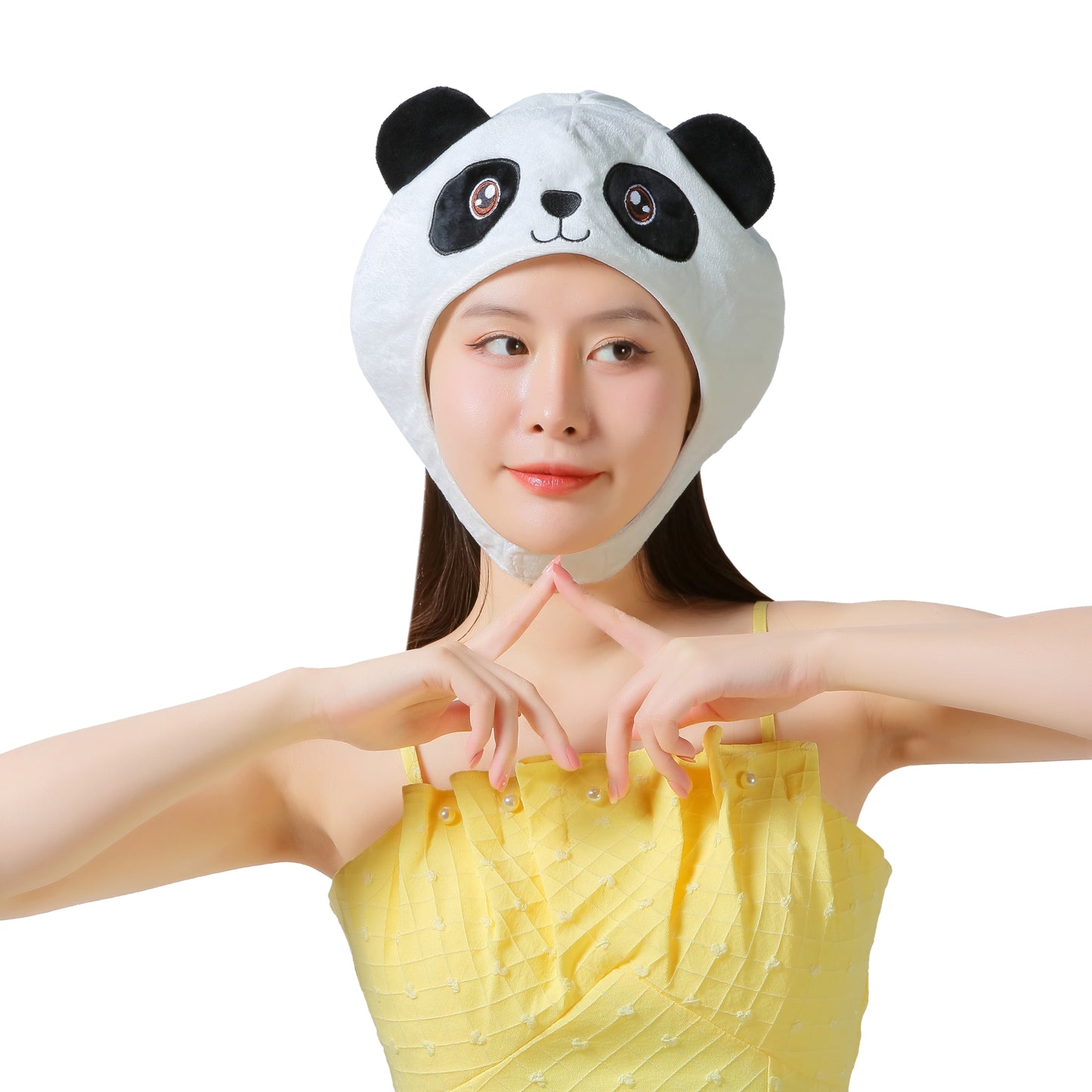 [Kichijoji Ryohin] Pandas are usually black and white! Cute panda headgear!