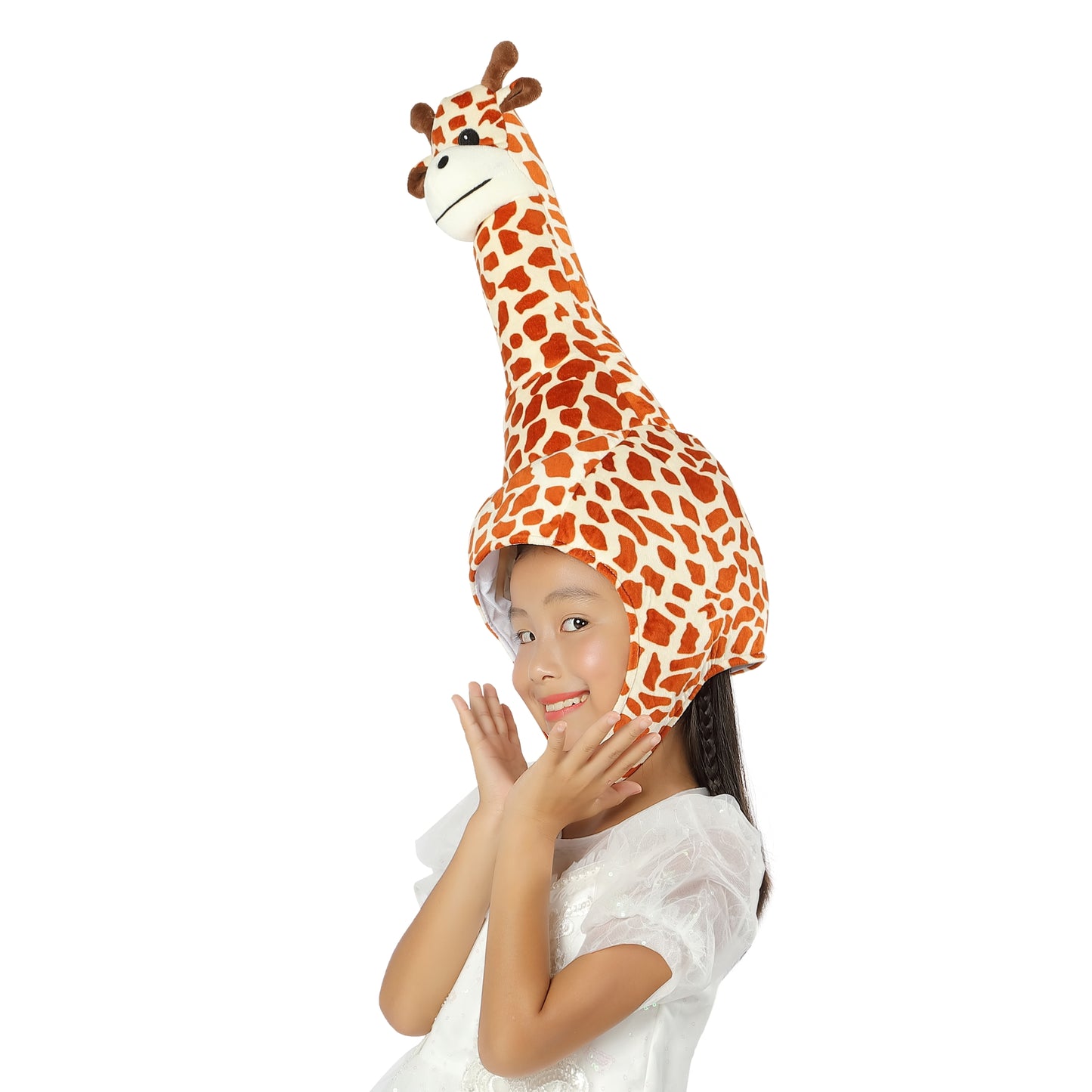 [Kichijoji Ryohin] A headgear featuring a cute giraffe with a long neck that says, “The giraffe poop makes you feel refreshed!”