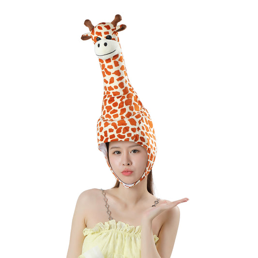 [Kichijoji Ryohin] A headgear featuring a cute giraffe with a long neck that says, “The giraffe poop makes you feel refreshed!”