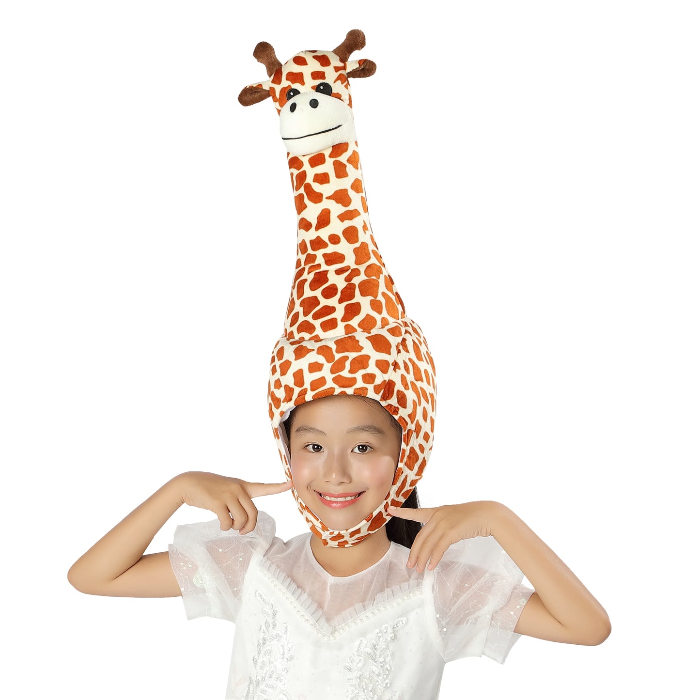 [Kichijoji Ryohin] A headgear featuring a cute giraffe with a long neck that says, “The giraffe poop makes you feel refreshed!”