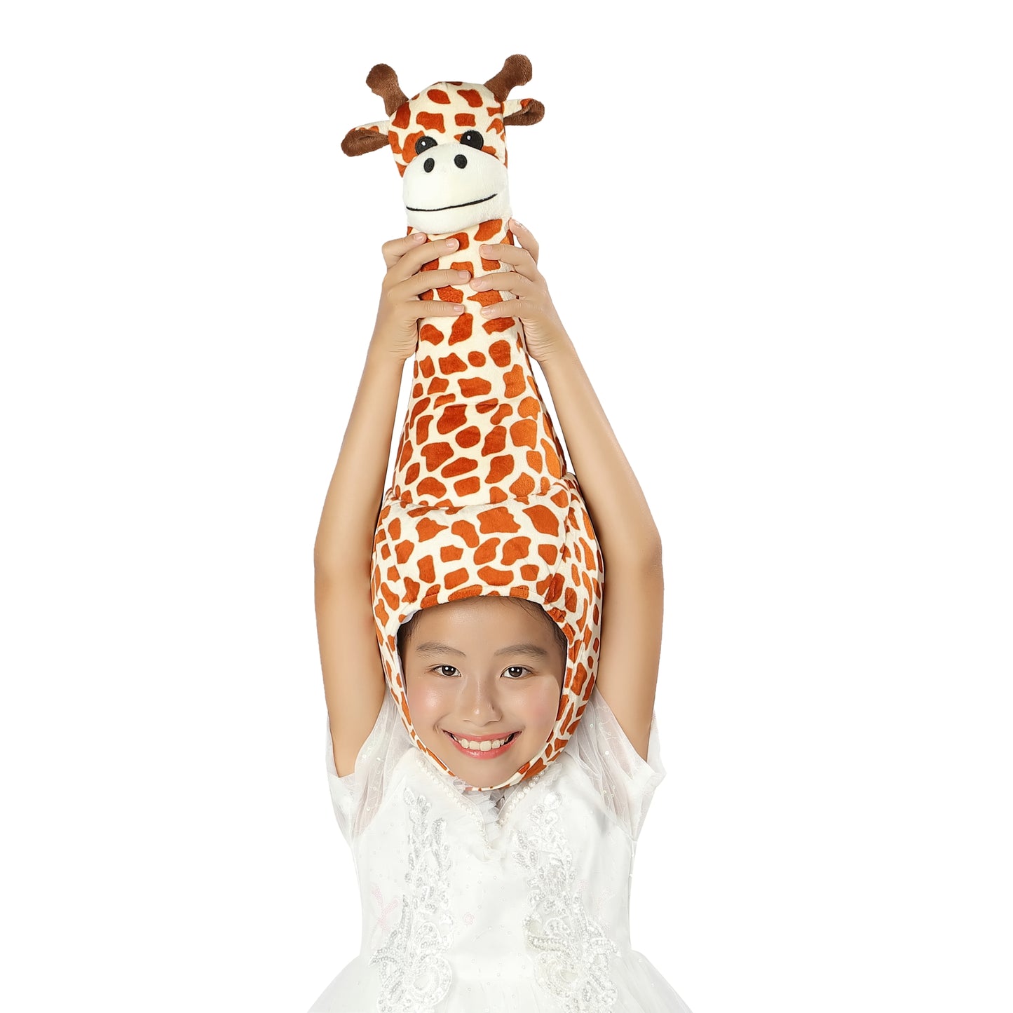 [Kichijoji Ryohin] A headgear featuring a cute giraffe with a long neck that says, “The giraffe poop makes you feel refreshed!”