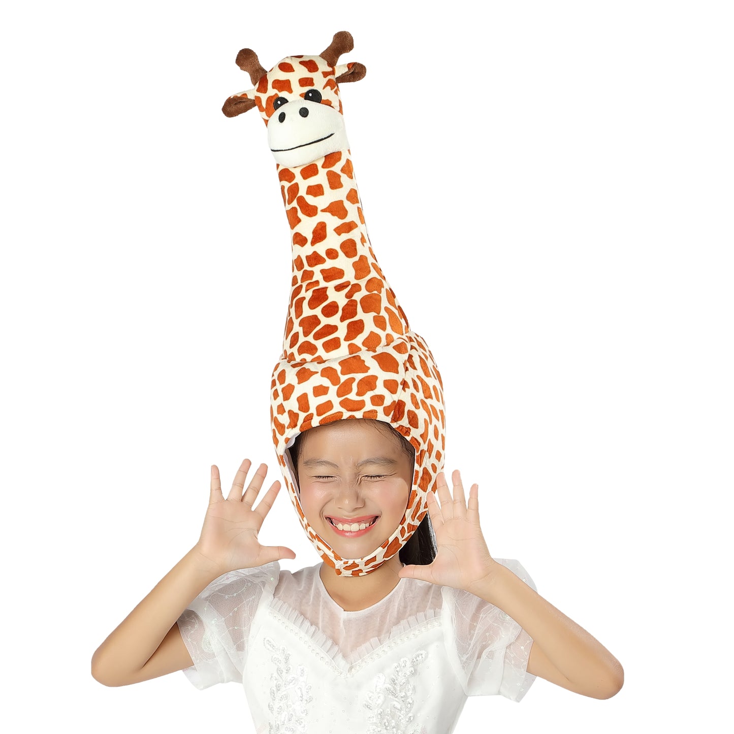 [Kichijoji Ryohin] A headgear featuring a cute giraffe with a long neck that says, “The giraffe poop makes you feel refreshed!”