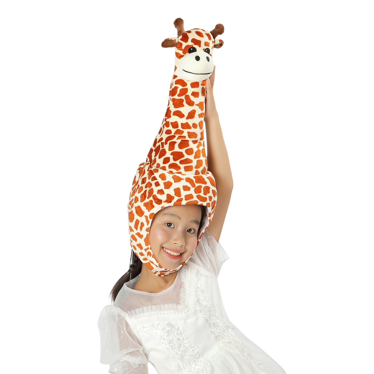 [Kichijoji Ryohin] A headgear featuring a cute giraffe with a long neck that says, “The giraffe poop makes you feel refreshed!”